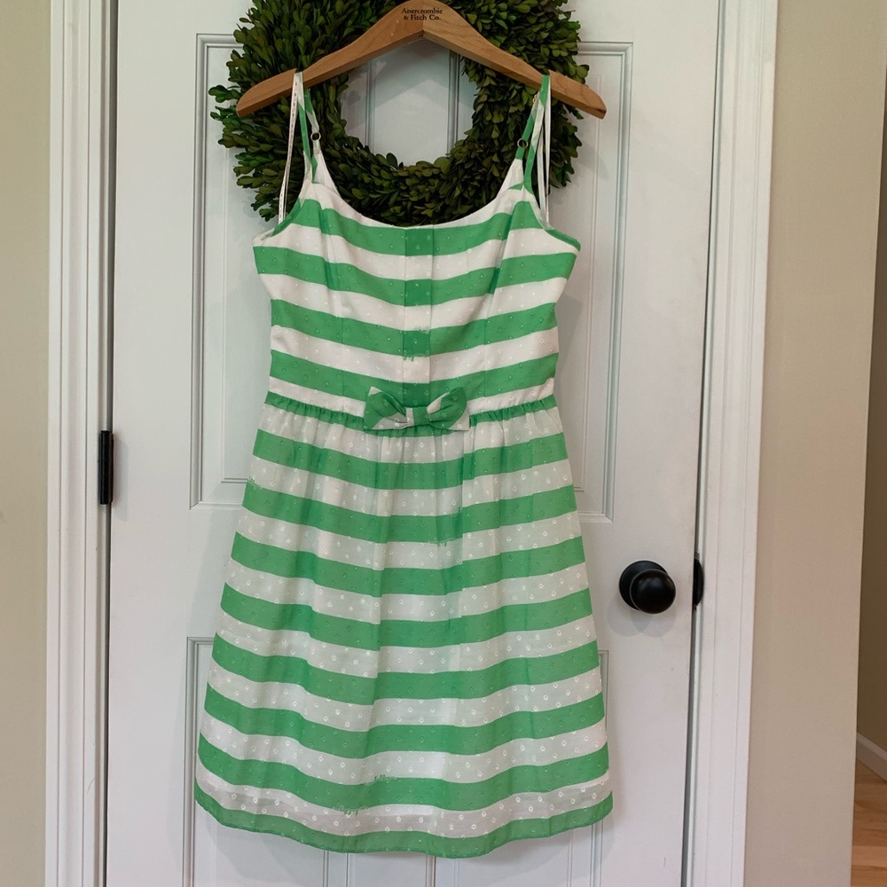 Lilly Pulitzer Green and White Striped Dress